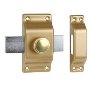 Verrou SUPER-SURETÉ cuirasse bouton sans bille bronze BRICARD 3378.000