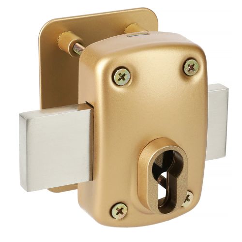 Verrou pour cylindre à profil européen 958E or sans cylindre HERACLES C5-95800E