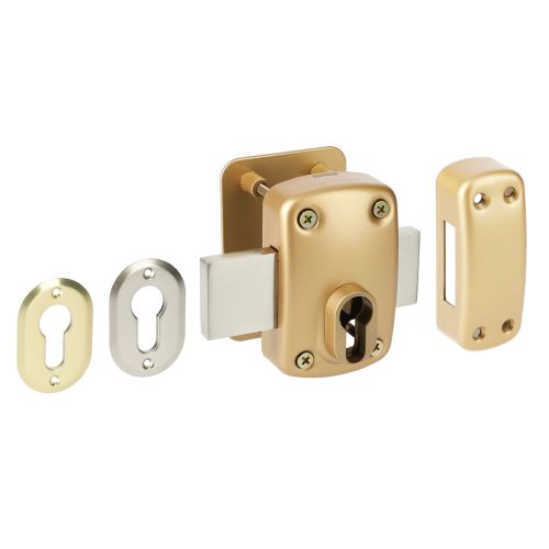 Verrou pour cylindre à profil européen 958E or sans cylindre HERACLES C5-95800E – Image 2