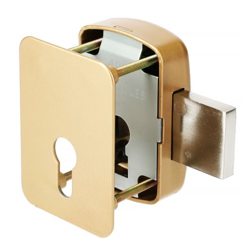 Verrou pour cylindre à profil européen 958E or sans cylindre HERACLES C5-95800E – Image 3