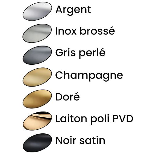 Poignée borgne SALOME argent HERACLES D-600PS-F1 – Image 2