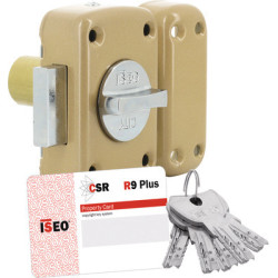 Verrou monopoint à bouton R9+ - ISEO