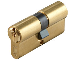 Cylindre européen double entrée 4 goupilles 25x25 laiton - ISEO