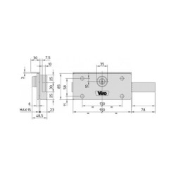 Paire de coffres de serrure monopoint horizontale profil rond rideau blindée s'entrouvrant - VIRO – Image 2