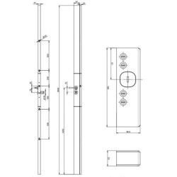 Serrure applique 5 points carénée à fouillot A2P PROTECTIVE cylindre VOLT- VACHETTE ASSA ABLOY – Image 2