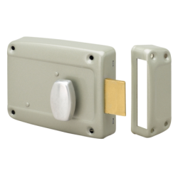 Serrure applique monopoint horizontale à bouton porte de garage 6903 - METALUX
