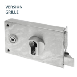 Serrure applique monopoint horizontale à fouillot profil européen de grille - DEVISMES