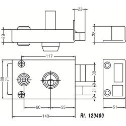 Serrure applique monopoint horizontale à fouillot VEGA varié - JPM – Image 2