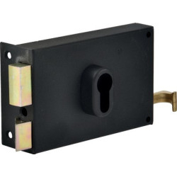 Serrure applique monopoint horizontale à tirage pour profil européen - JPM