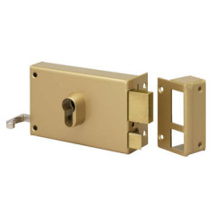 Serrure applique monopoint horizontale à tirage profil européen 9760 - METALUX