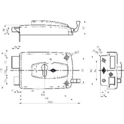 Serrure applique monopoint horizontale à tirage profil européen FREELOX - JPM – Image 2