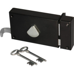 Serrure applique monopoint horizontale clé 4 gorges à tirage - DEVISMES